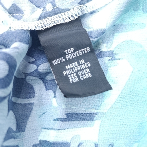 By & By Sheer Blue Woman's Top M - Picture 13 of 14